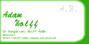 adam wolff business card